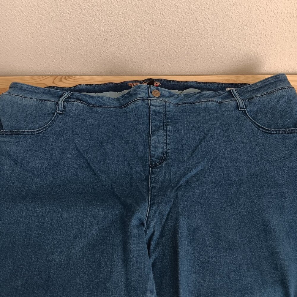 Women With Control Petite Wonder Denim Kick Flare Jeans ,midwash Sz 26WP a599465 - Picture 3 of 5